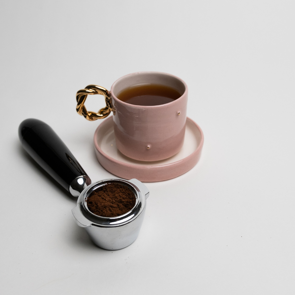 The Pixie Collection | Ceramic Cup & Saucer | Gold Painted Accents