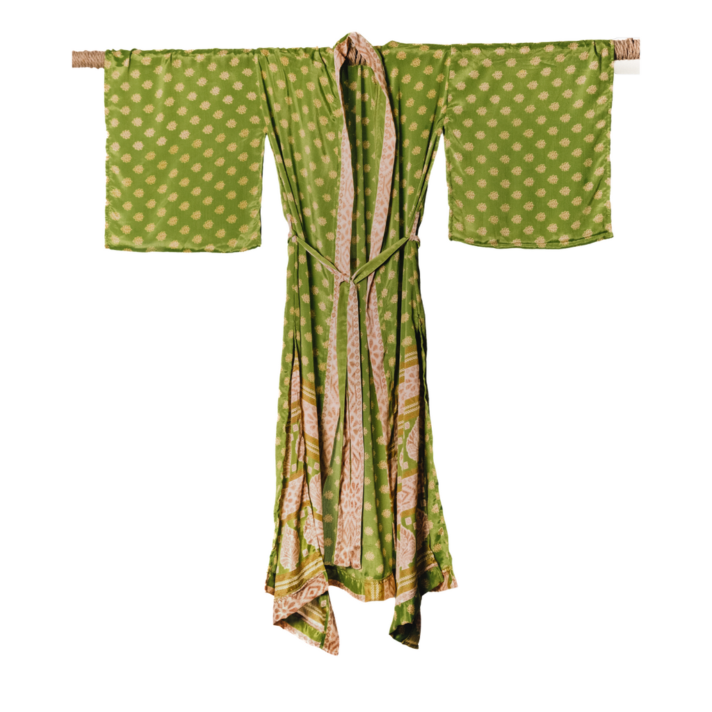 Boho Vintage Green Kimonos | Kimono Collection