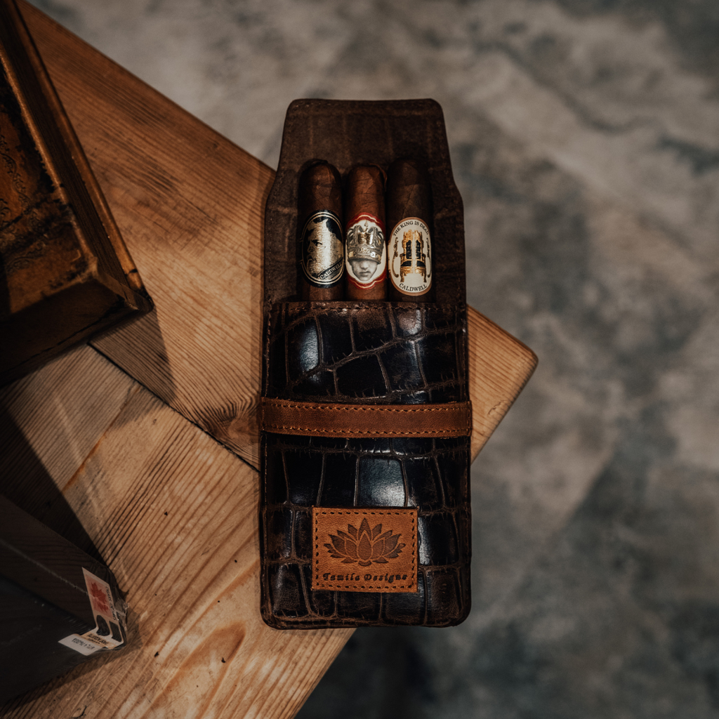 Cigar Travel Case | Cigar Accessories | Genuine Leather | 6 Styles