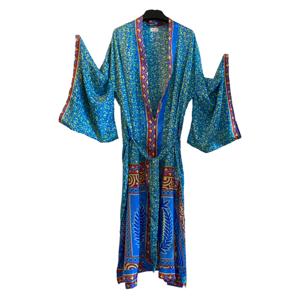 Boho Vintage Kimono - Aquamarine