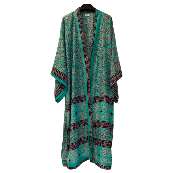 Boho Vintage Kimono - Emerald